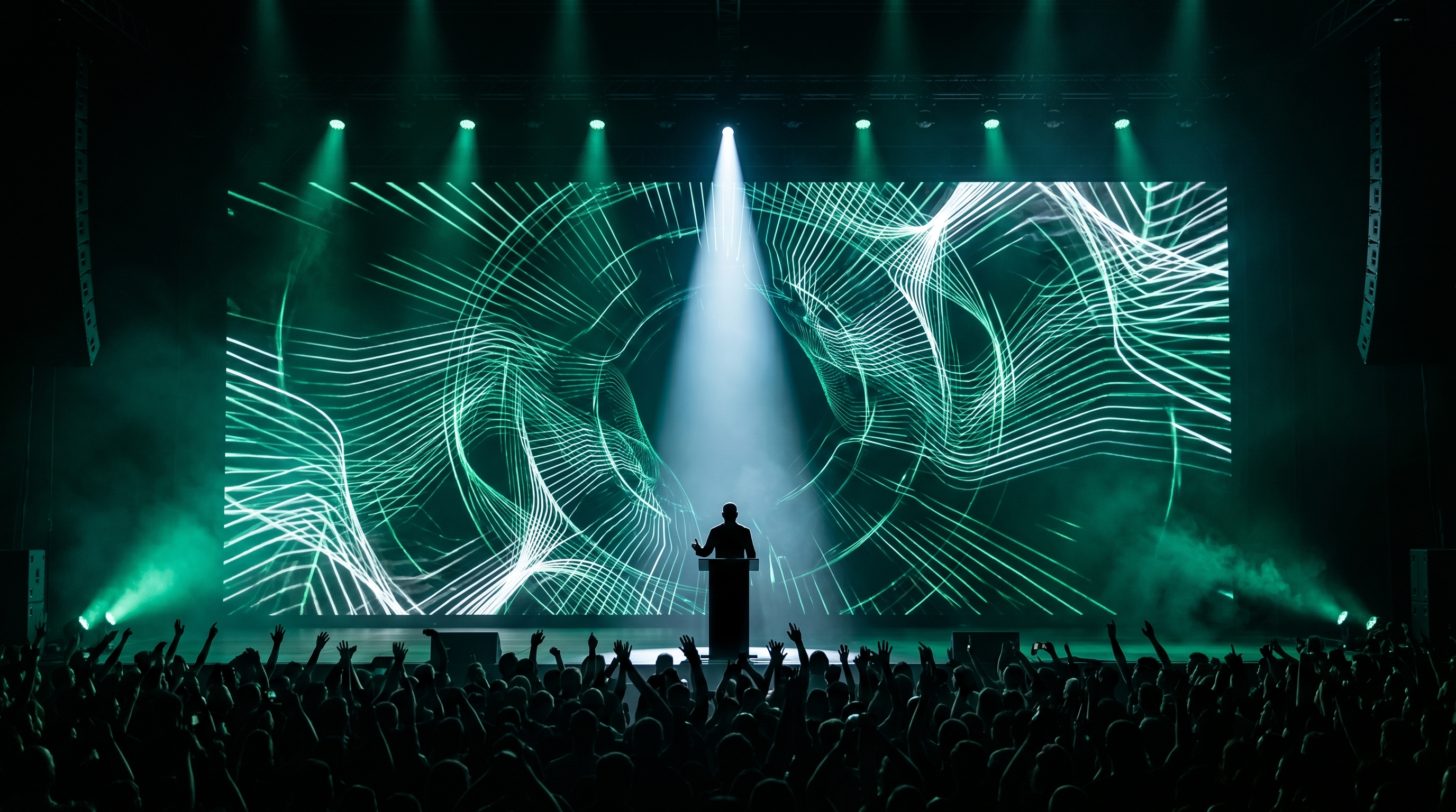 Curved interactive LED installation in a brand activation